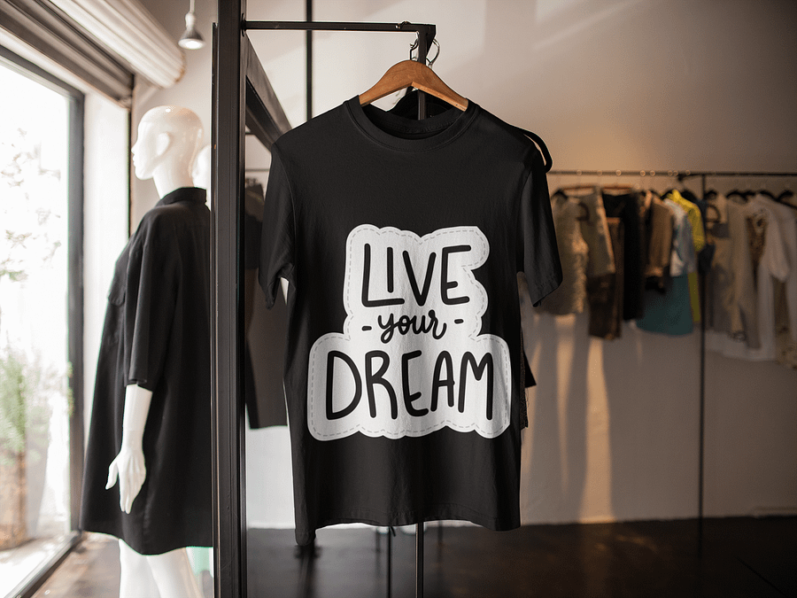 Live Your Dream Black Unisex T-Shirt product image (2)
