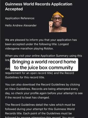 breaking a world record for fun, this one is for the 🧃 #guinnessworldrecords #worldrecord #roblox #marathon #gamingontiktok #gaming #contentcreator @Guinness World Records 