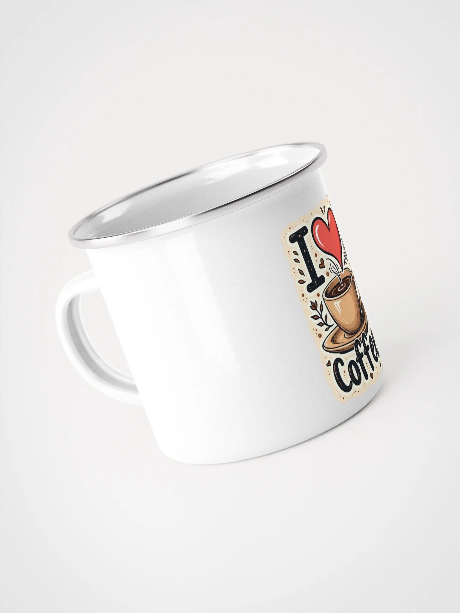 I Heart Coffee Enamel Mug product image (4)