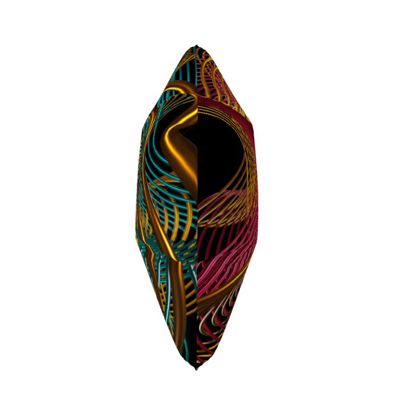 Oscilloscopic Dance 4+1 - Lissajous Figures Mathematical Art Pillow product image (3)