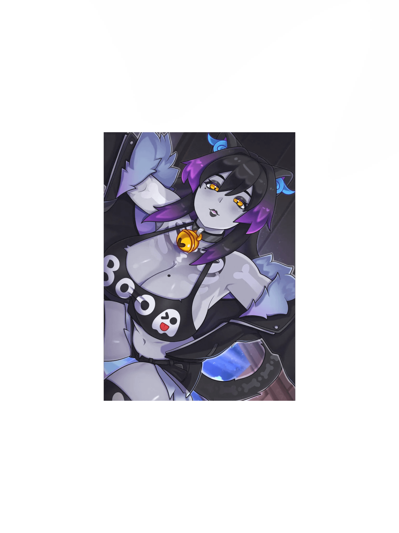 Mischievous 'Boo' Cat Matte Poster product image (1)