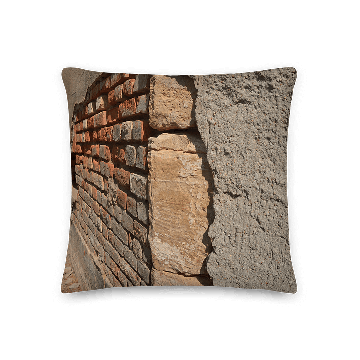 Premium-Kissen - Beschädigte Steinwand product image (1)