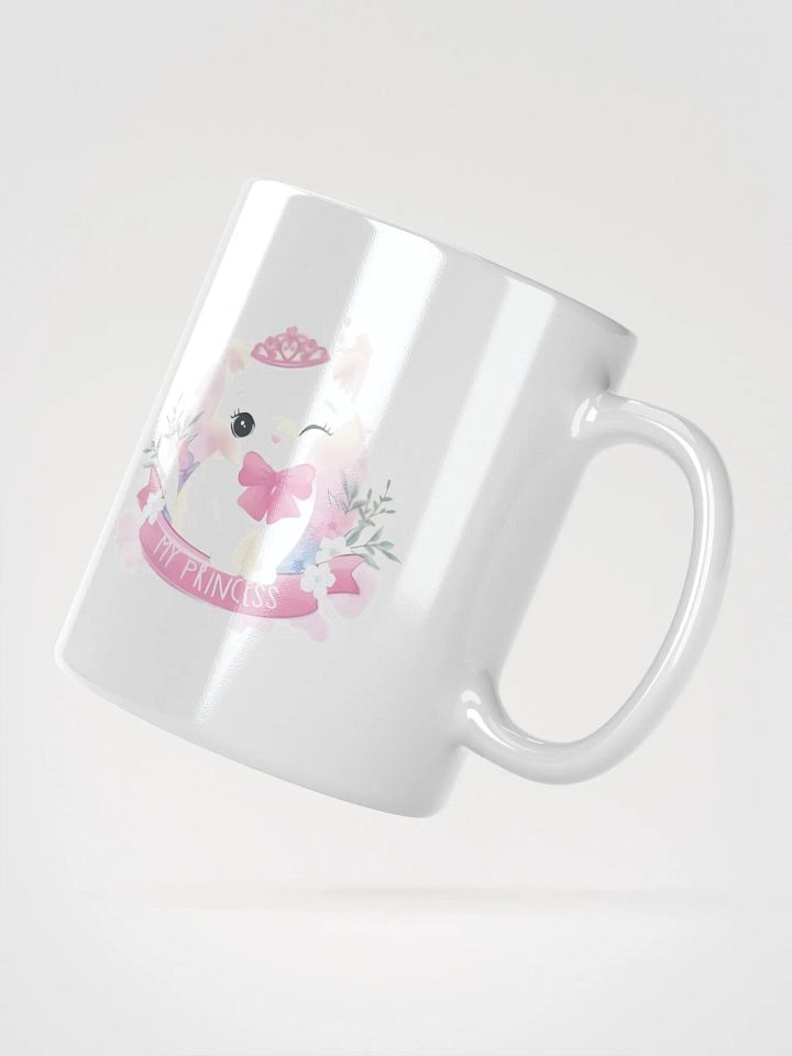 White Glossy Mug Cute Kitty product image (2)
