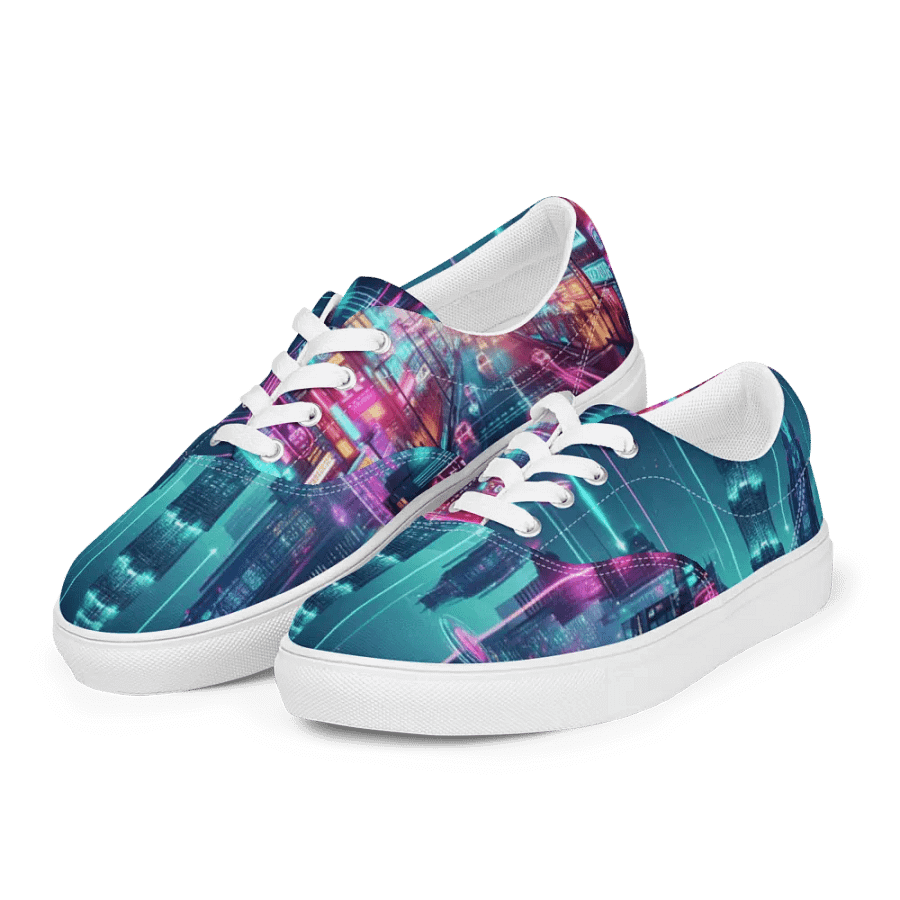 Neon City Lace-Up Canvas Shoes | AI Design product image (5)