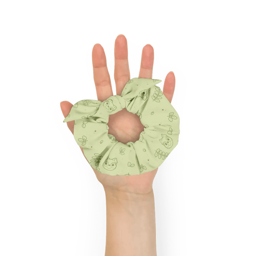 Green recycled scrunchie | Woodland frens product image (6)