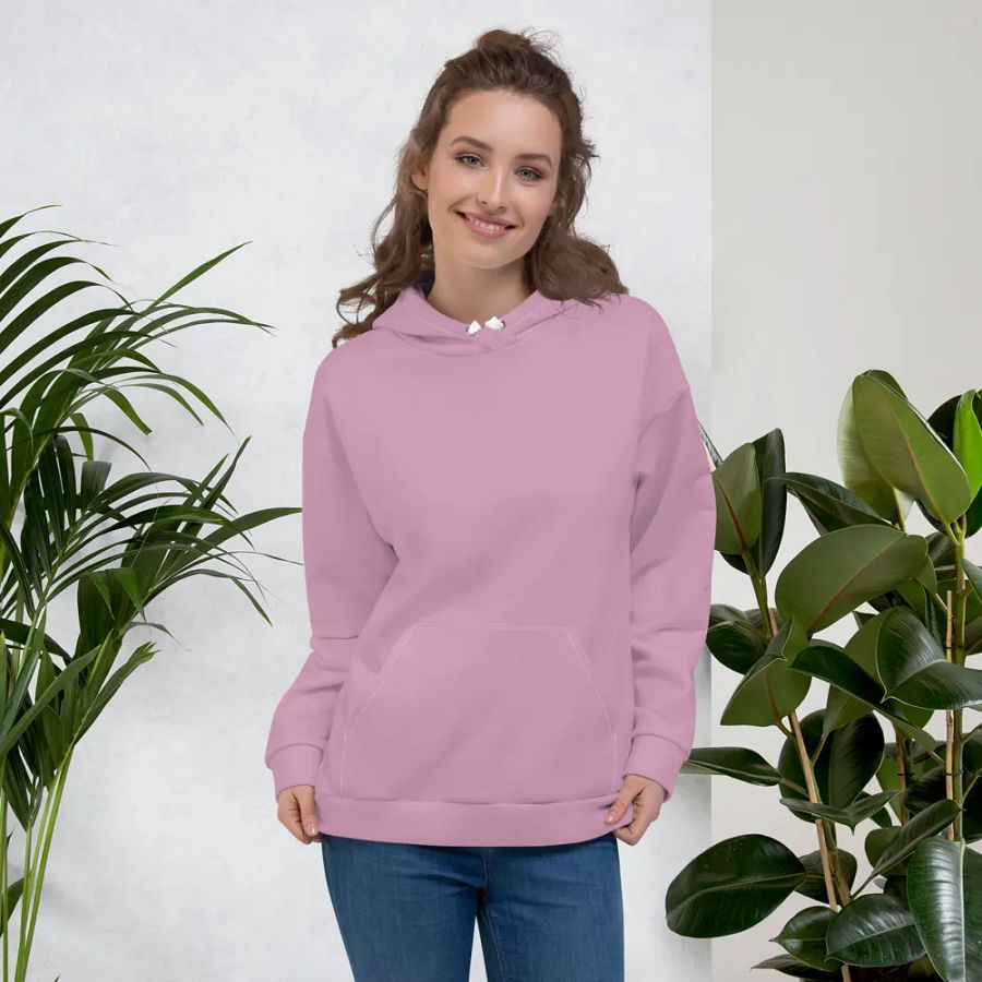 Plain Lilac Purple Soft Summer Unisex Recycled Polyester Heavyweight Premium Hoodie by Treasure Pie product image (6)