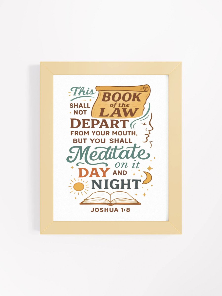 Joshua 1:8 Wall Art – Meditate Day and Night | Christian Success & Scripture Decor product image (58)