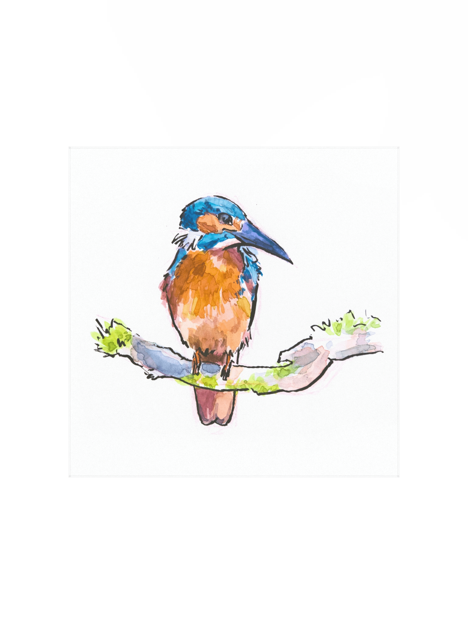 Watercolor Kingfisher - Art Print product image (1)