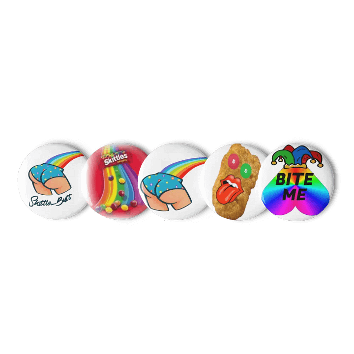 Rainbow Skittle Butt Pin Set product image (3)