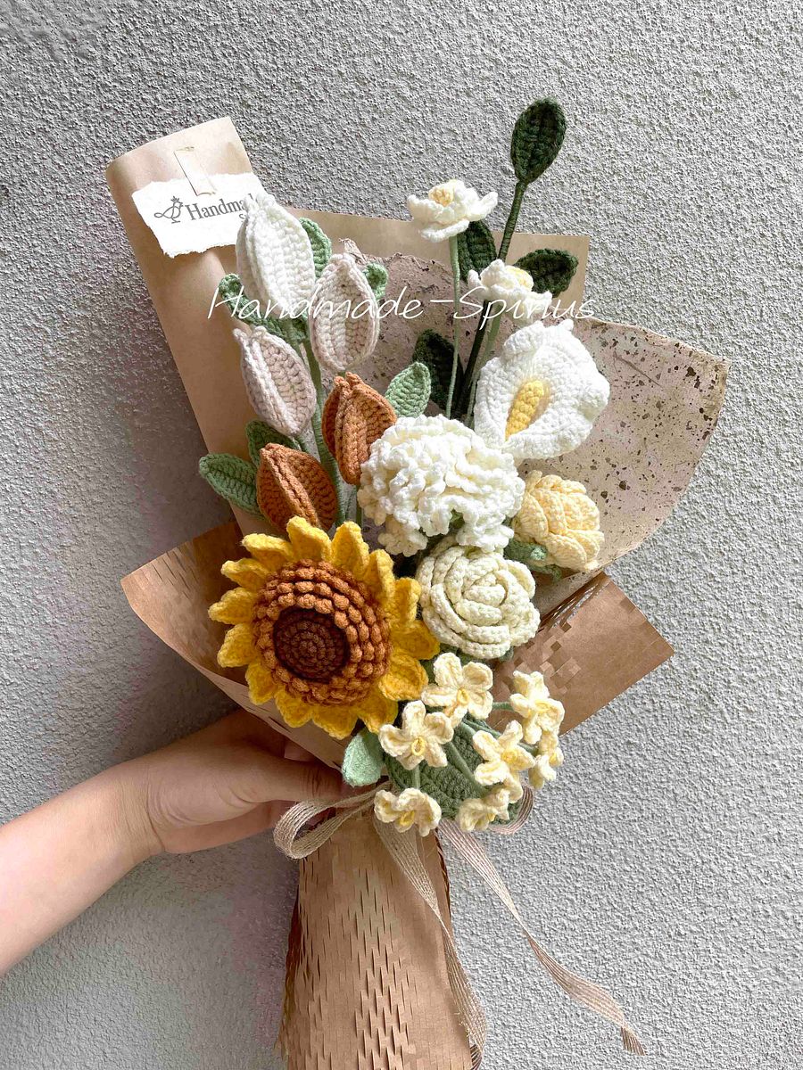 Sunflower Luan Fruit Crochet Knit Bouquet product image (3)