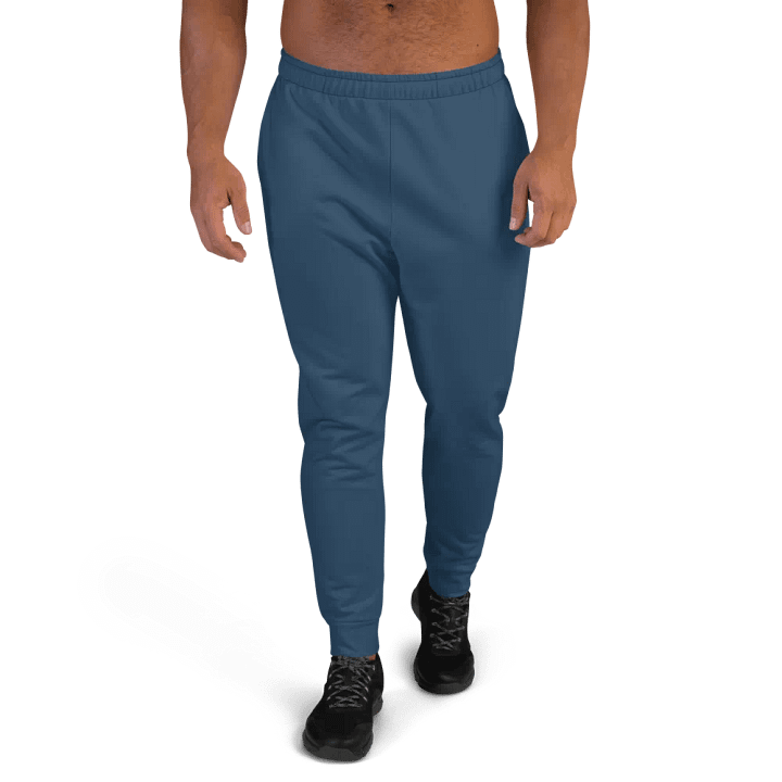 Plain Dark Bluish Gray Light Summer Recycled Polyester Premium Men's Joggers by Treasure Pie product image (1)