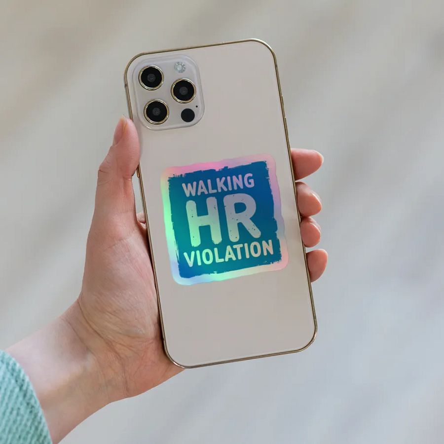 Walking HR Violation Holographic Sticker Sheet product image (6)