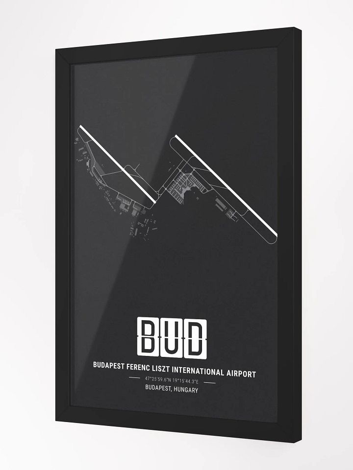 Framed Airport BUD Premium Map On Matt Paper product image (2)