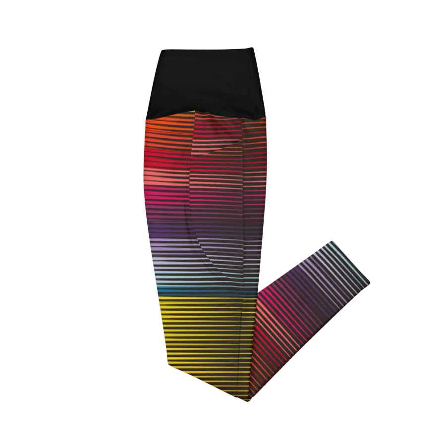 Sunset Mirage Crossover Leggings with Pockets product image (9)