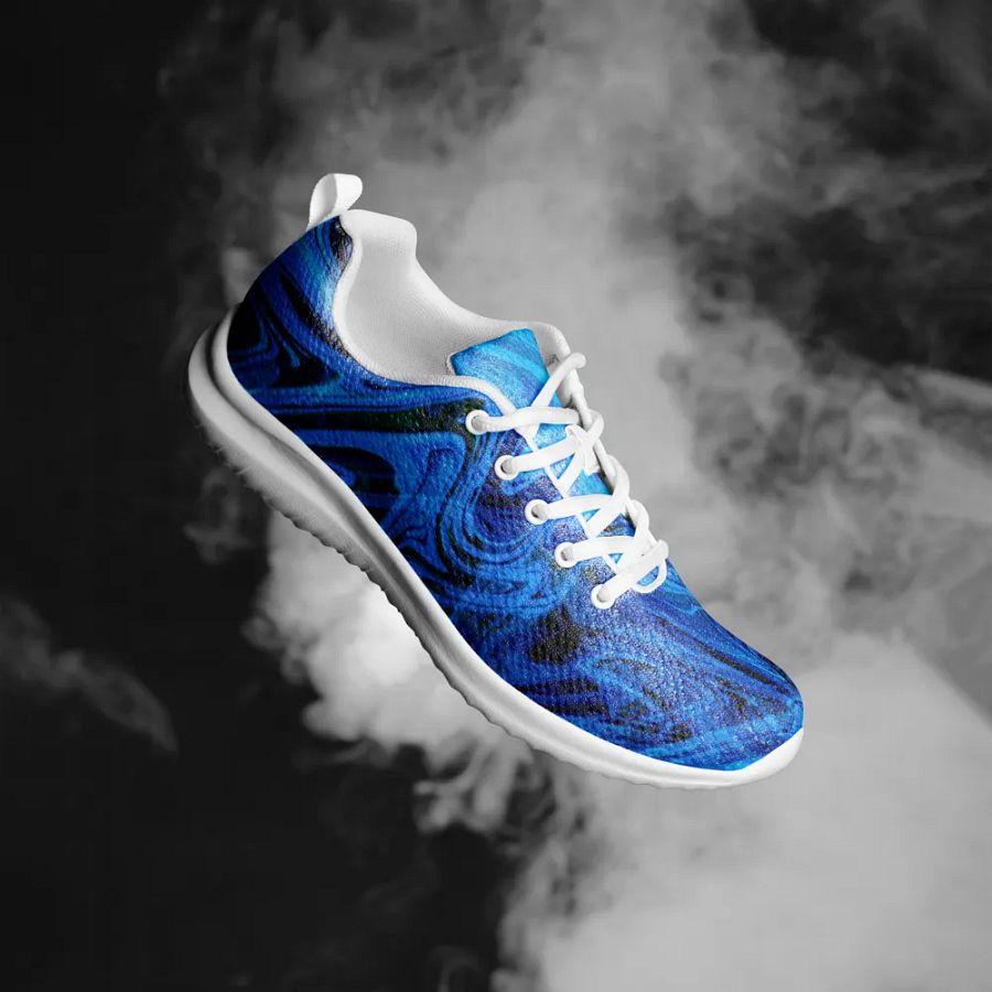 Marbled Blue and Black Women's Athletic Shoes product image (12)