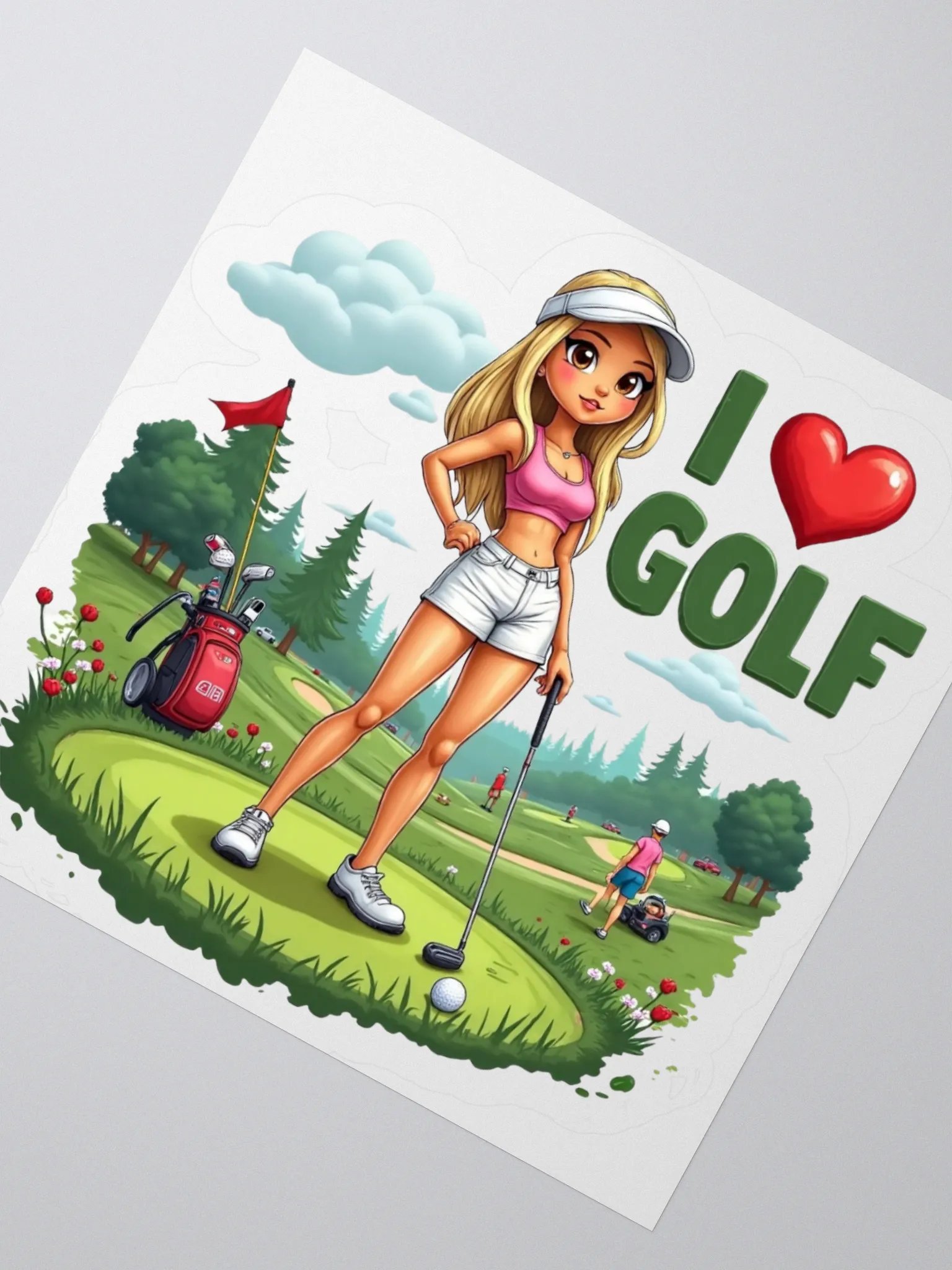 I ❤️ GOLF Kiss Cut Stickers product image (5)