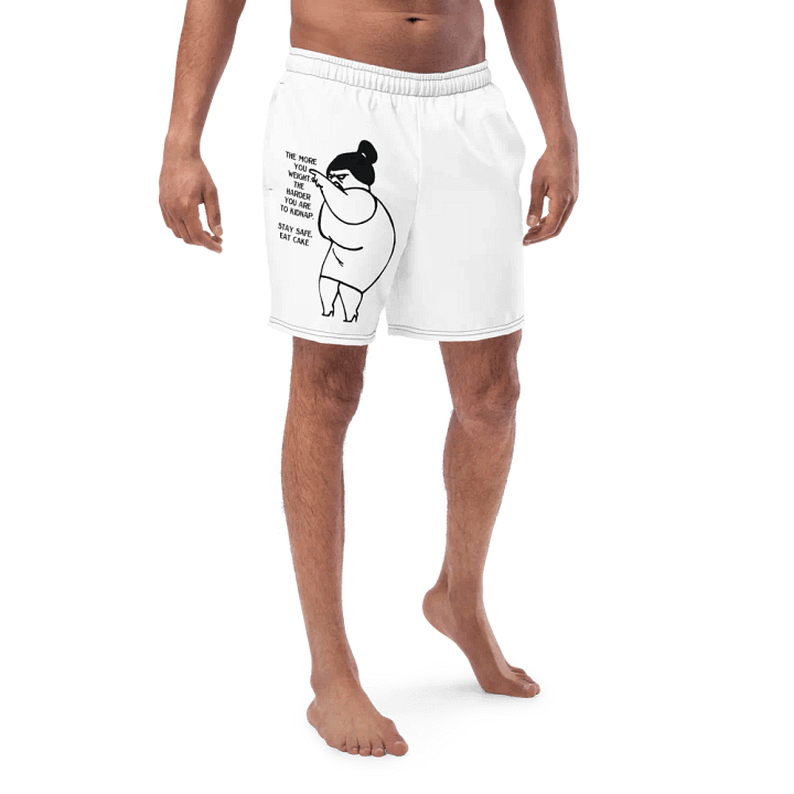 STAY SAFE, EAT CAKE Sunset Serenity Swim Trunks product image (1)