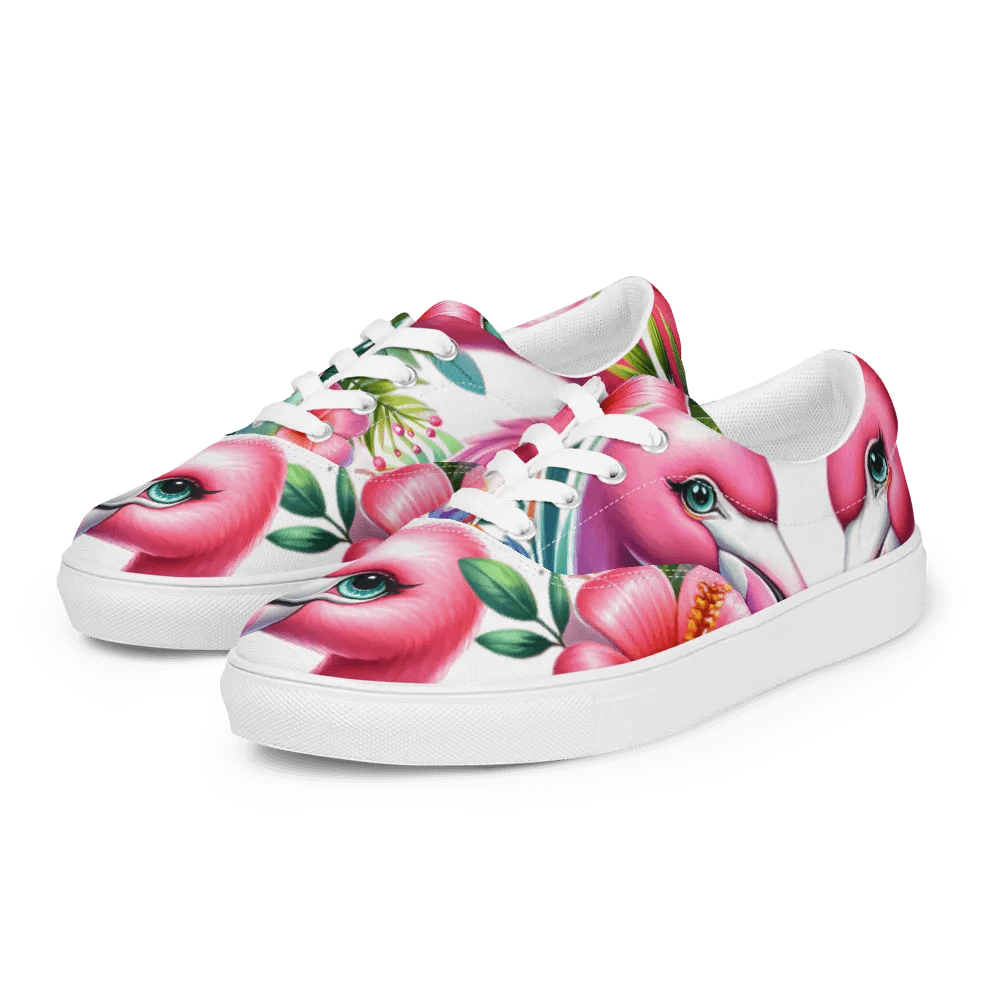 Tropical Flamingo Love Lace-Up Shoes product image (3)