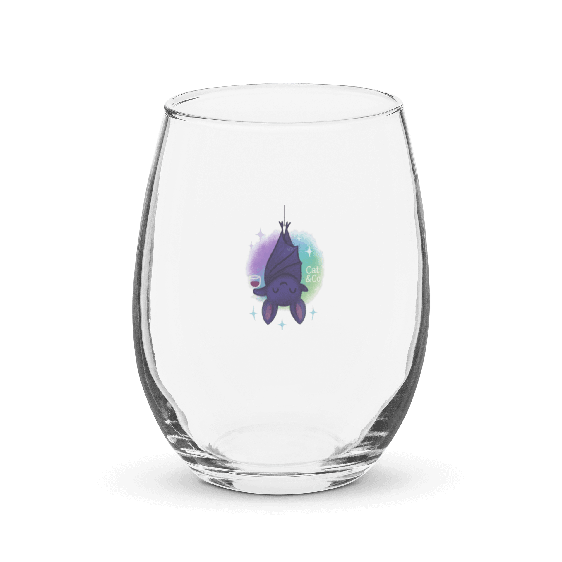 cat & co. stemless wine glass product image (1)