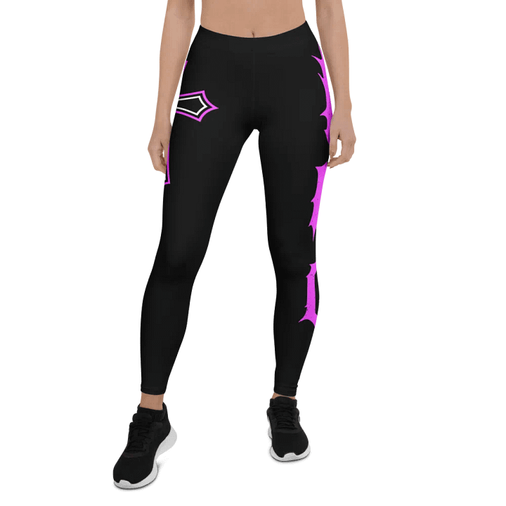 NRG Grunge Cross Yoga Pants (Black/Neon Pink) product image (1)