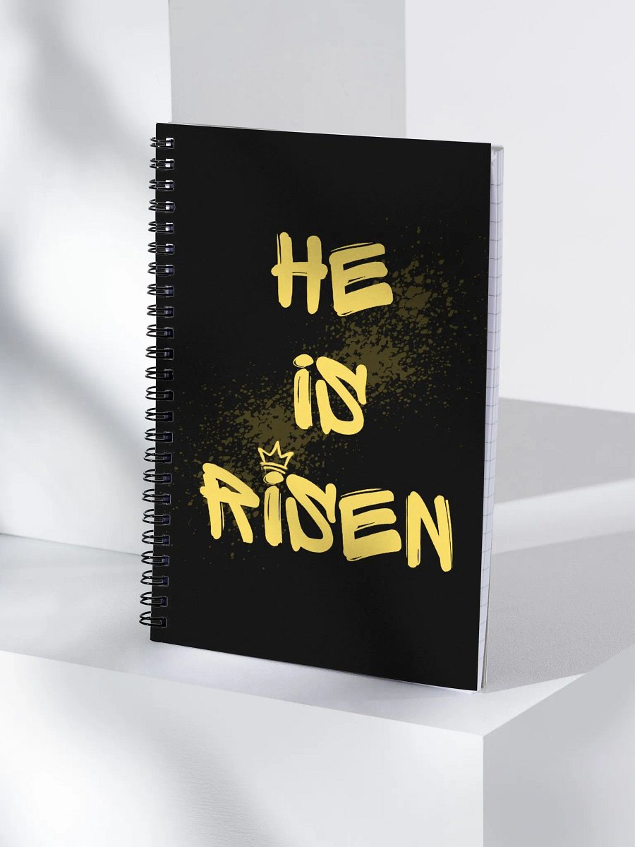 He is Risen Spiral Notebook (Black) product image (4)