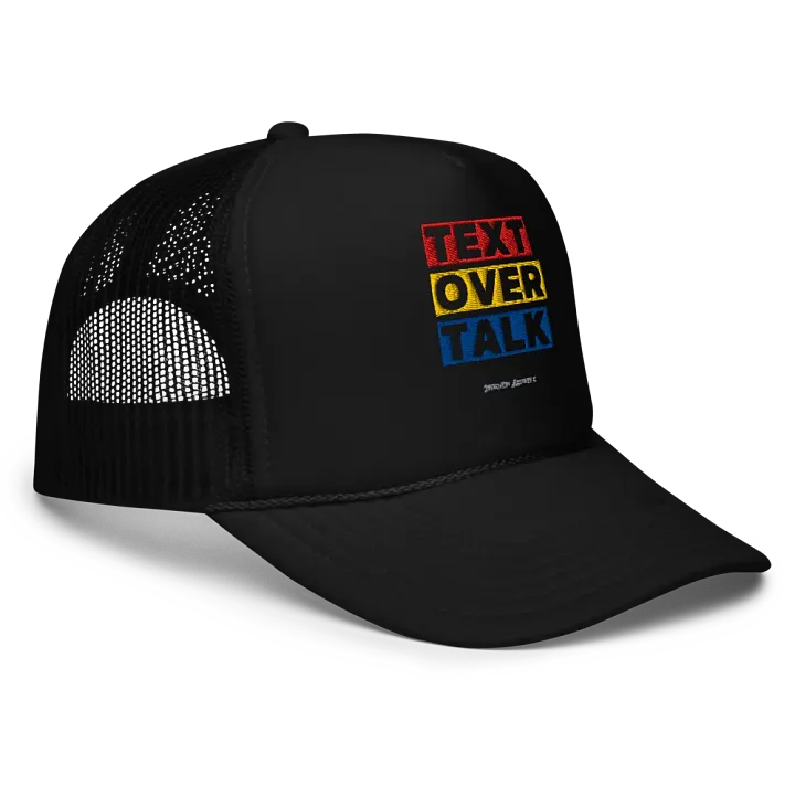 Text Over Talk Trucker Hat product image (2)