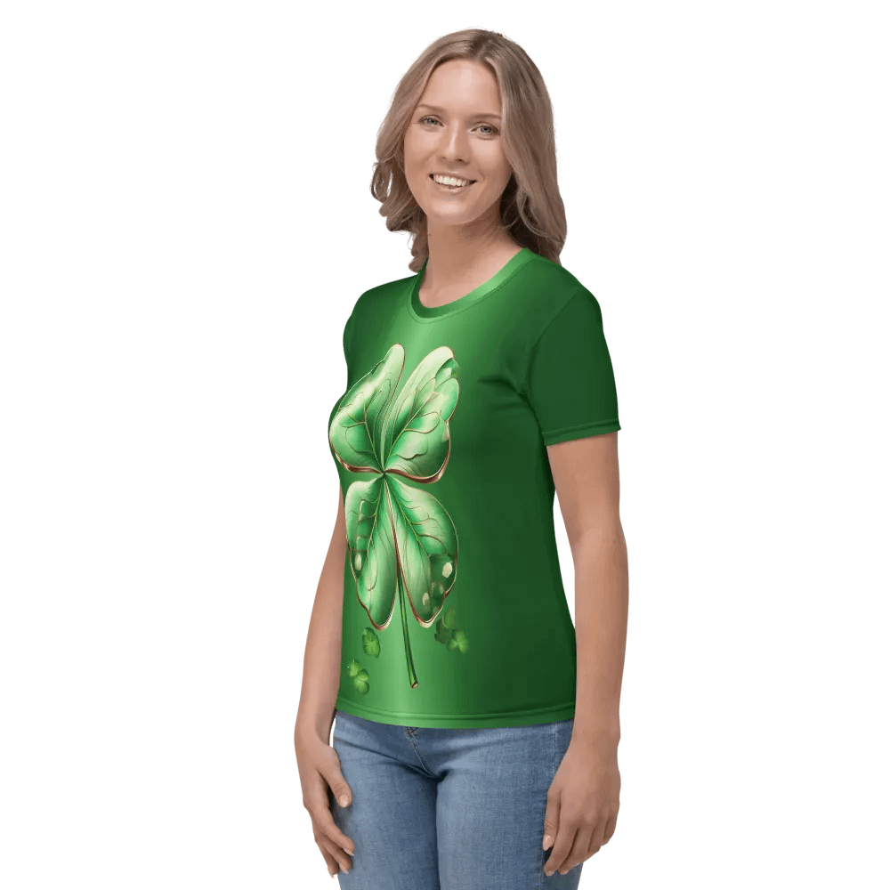 Four Leaf Clover St. Patricks Day All Over Print T-shirt product image (4)