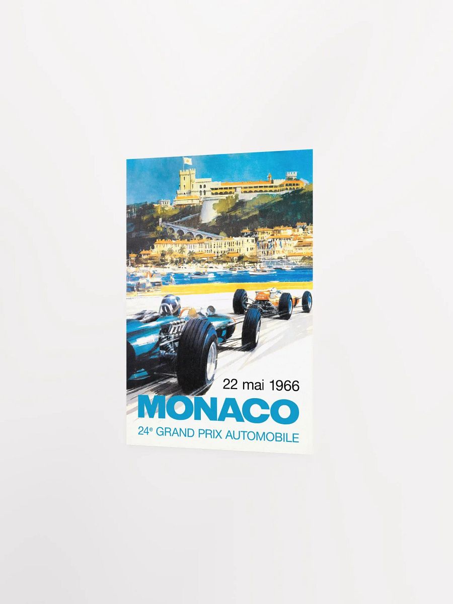 Monaco Vintage F1 Grand Prix, 1966 poster — Vintage Formula 1 poster, Monaco Grand Prix poster, retro travel poster, retro travel art product image (8)