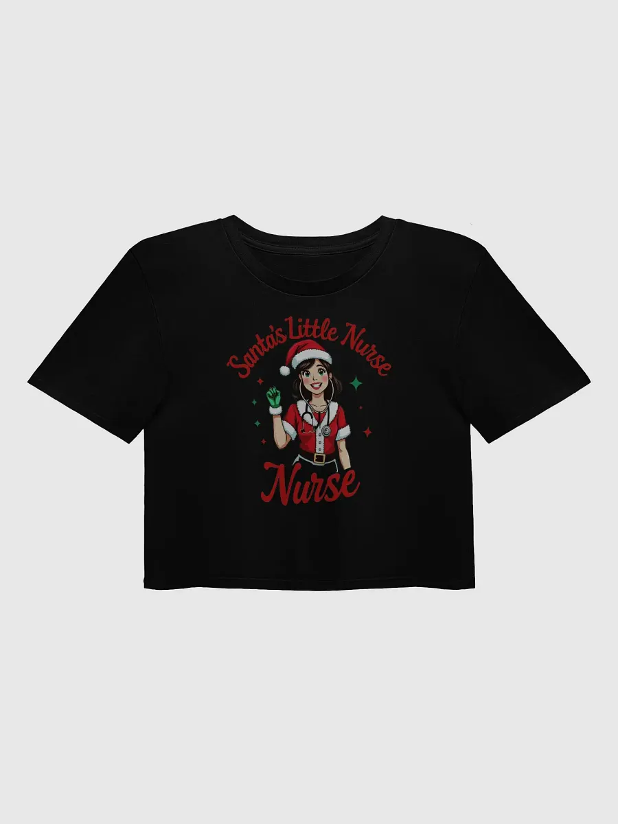 Santa's Stethoscope Little Nurse Premium Crop Top product image (1)