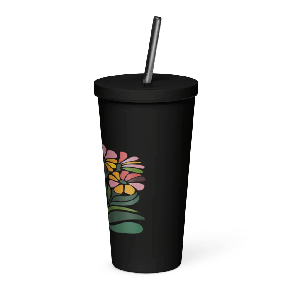 Pink Tropical Flower Travel Mug product image (3)