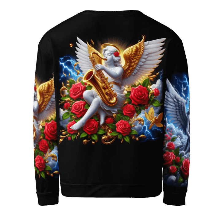 Angels making Music with a Saxophone - All-Over Unisex Sweatshirt #30 product image (2)