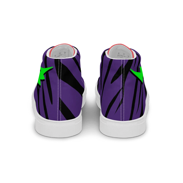 Woman's High-Top Sneakers (Purple Tiger Stripes) product image (2)