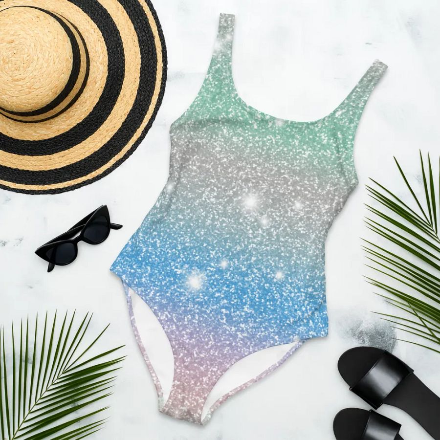 Glitter Unicorn Texture Design One Piece Swimsuit (10) product image (4)