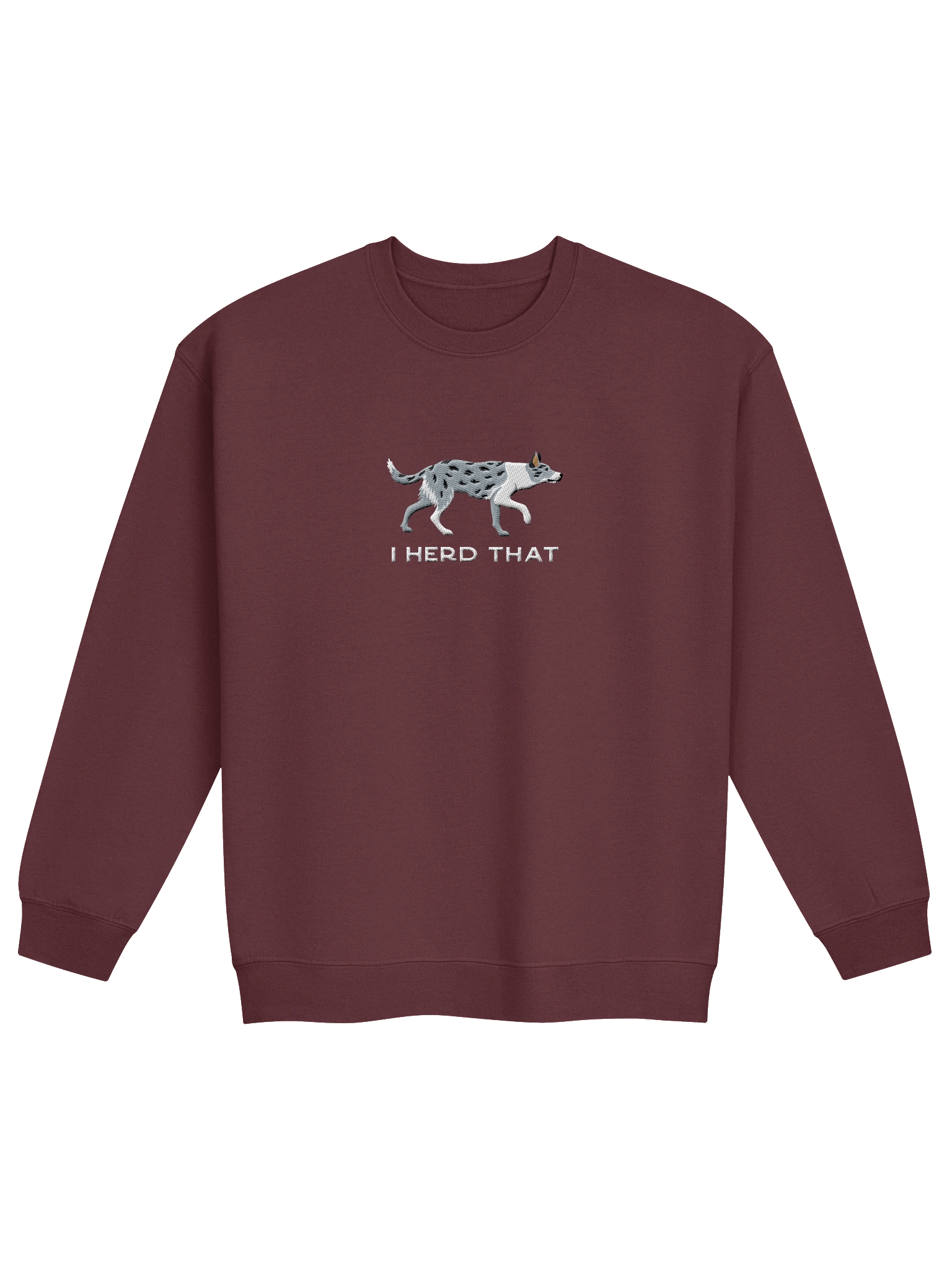 I Herd That Sweatshirt (Embroidered) of a Smooth-Coated Border Collie(Blue Merle) product image (5)
