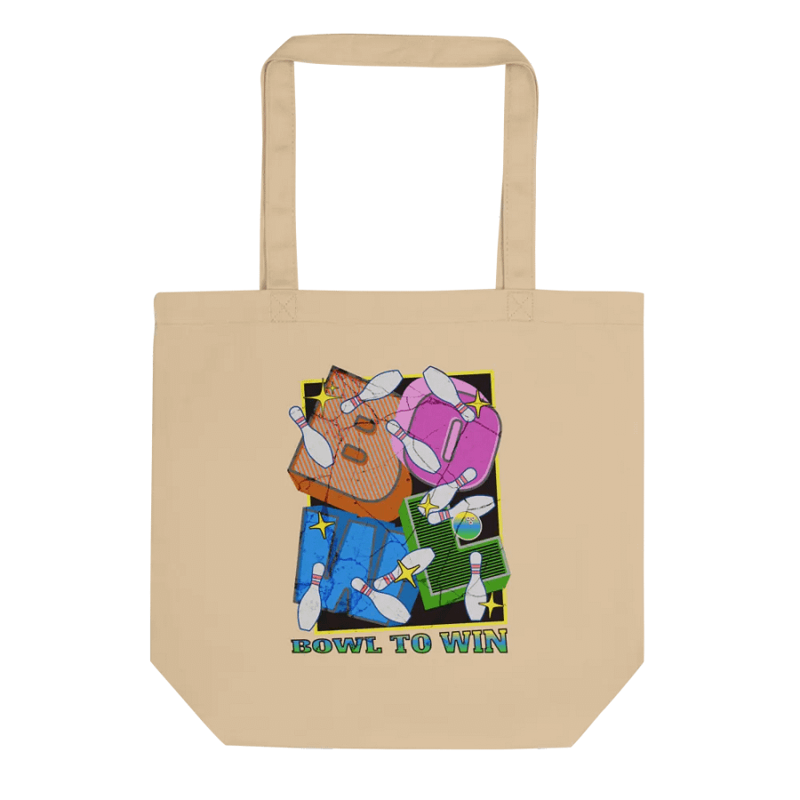 Bowl To Win Block Letter Strike with Style Eco Tote Bag product image (1)