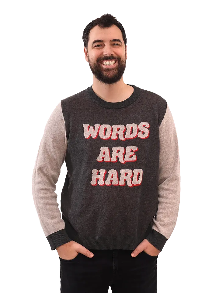 Retro Words Are Hard Sweater product image (1)