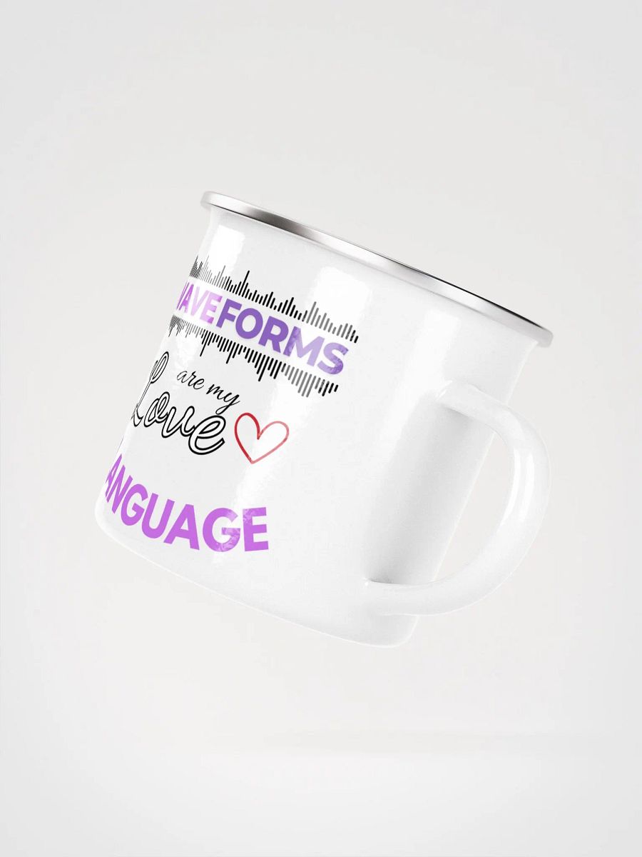 "Waveforms Are My Love Language" Enamel Coffee Mug product image (3)