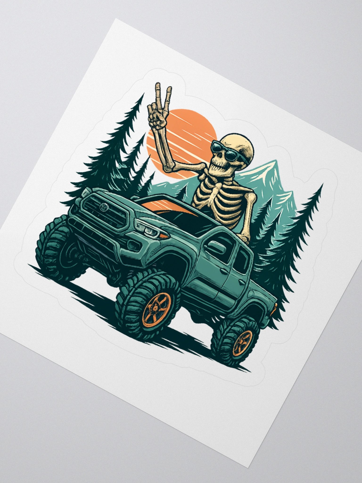 "Ride or Die" Off-Road Skeleton Sticker product image (6)