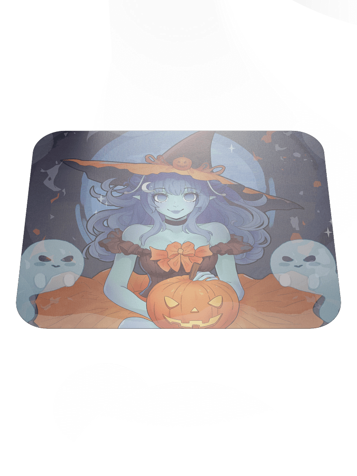 Starry Pumpkin Witch Standard Flat Mouse Pad product image (1)