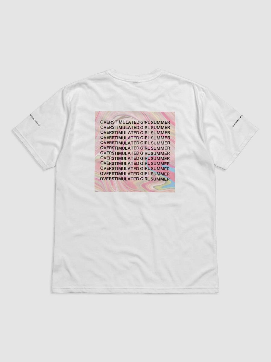 OVERSTIMULATED GIRL SUMMER trippy white eco tee product image (6)