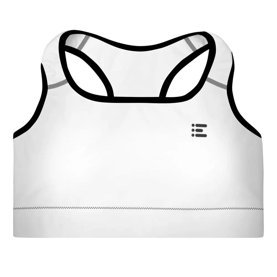 All-Over Print Padded Sports Bra - White product image (4)