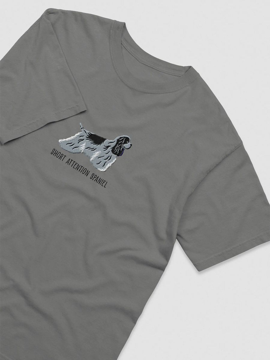 Short Attention Spaniel T-Shirt(Embroidered) of an American Cocker Spaniel(Blue Roan) product image (16)