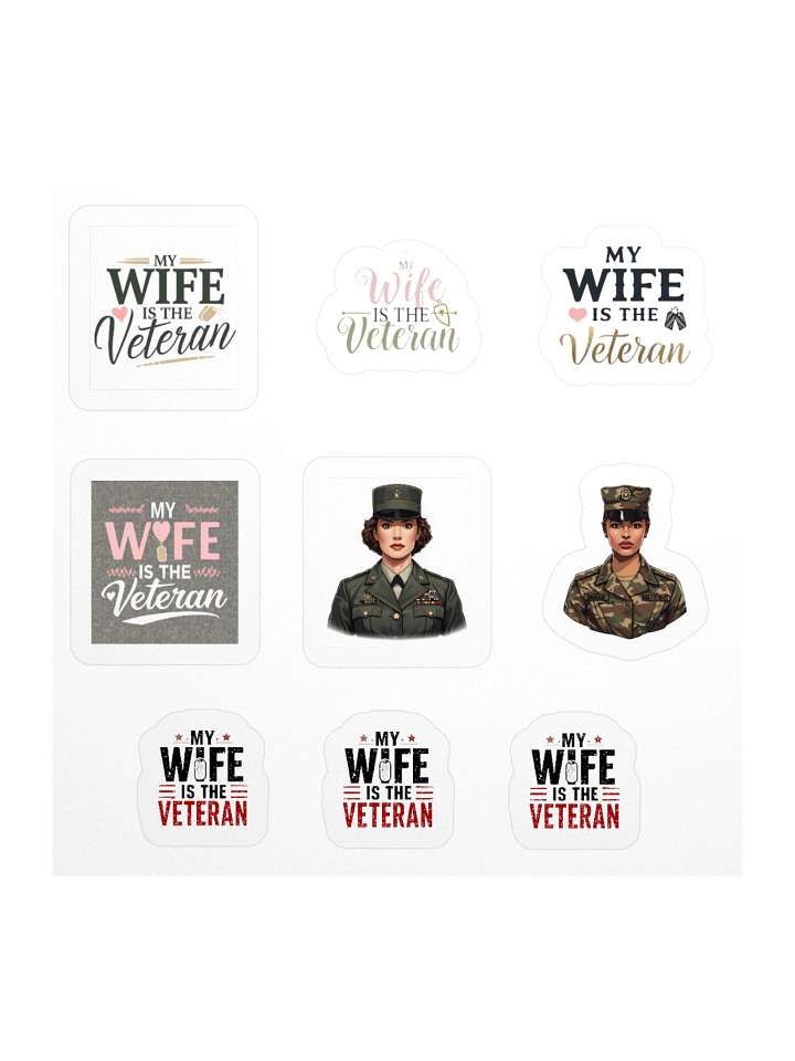 My Wife Is The Veteran Vinyl Sticker product image (2)