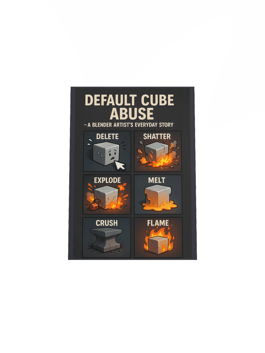 Blender Artist's Default Cube Poster product image (4)