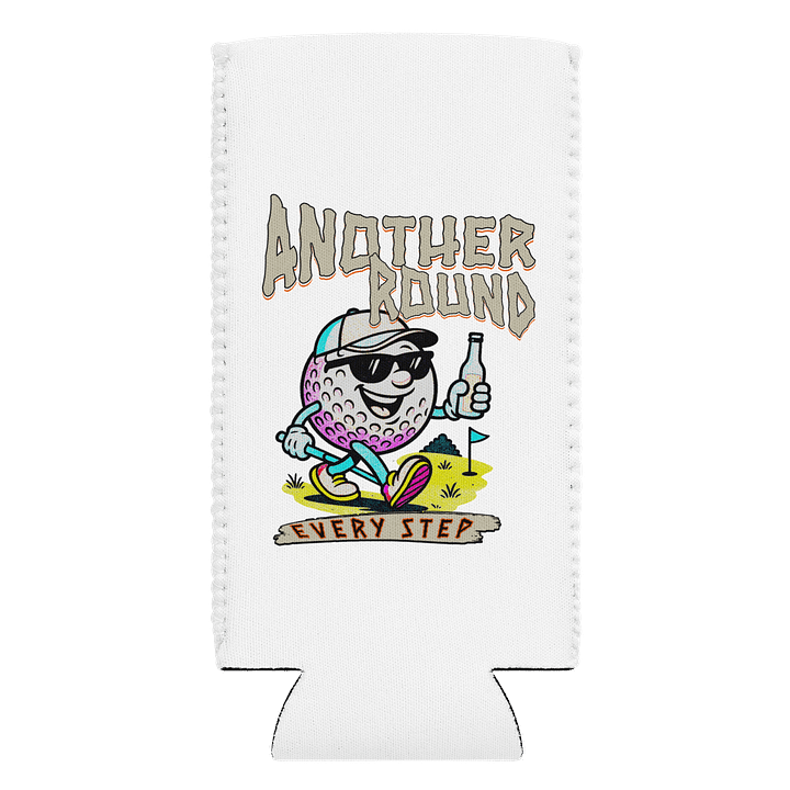 Another Round Every Step Golfing Swing in Style Can Cooler product image (1)