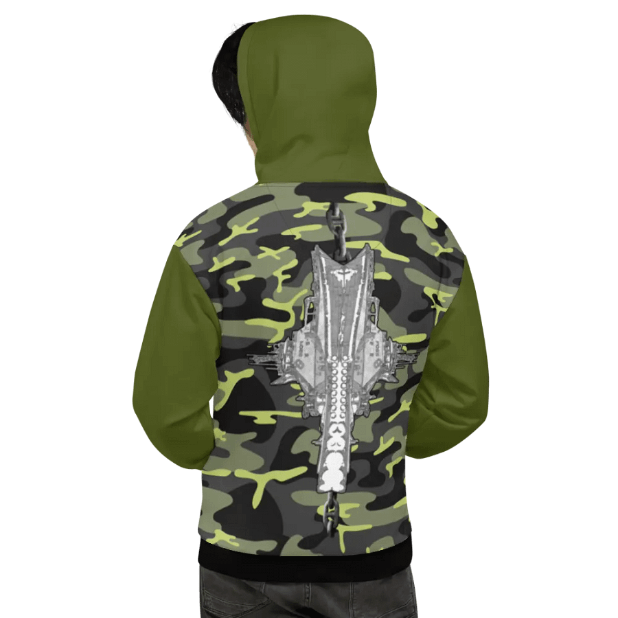 Green & Camouflage Foss double tug Sketch Hoodie product image (7)