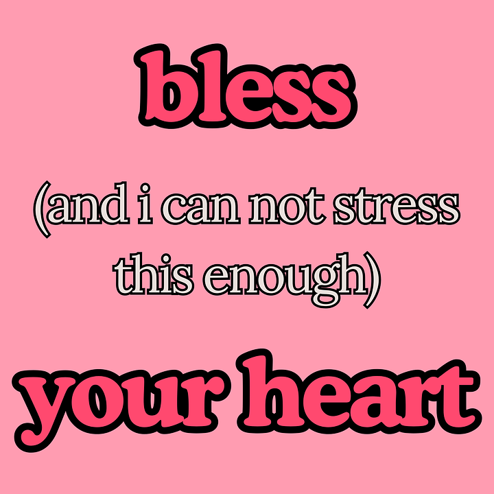 bless your heart sticker (pink) product image (1)
