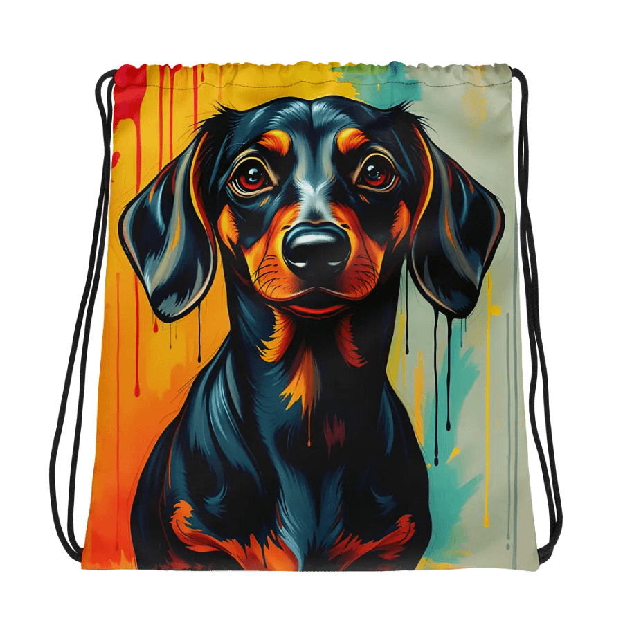 Vibrant Dachshund Dreams Drawstring Bag product image (1)