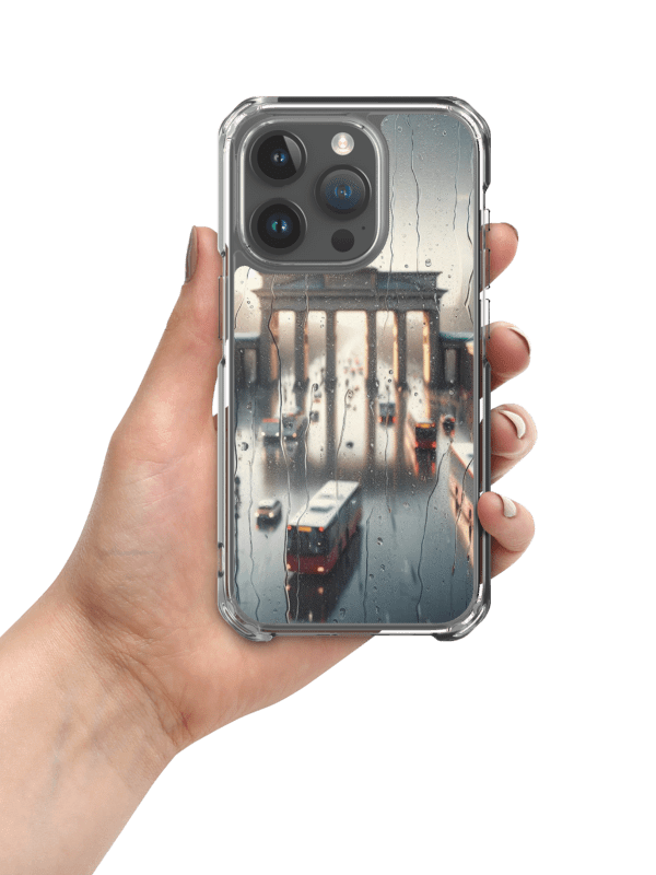 Rainy Cityscape MagSafe® Clear Case | AI Design product image (1)
