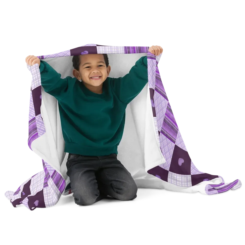 Tranquil Purple Patchwork: Custom Throw Blanket product image (6)